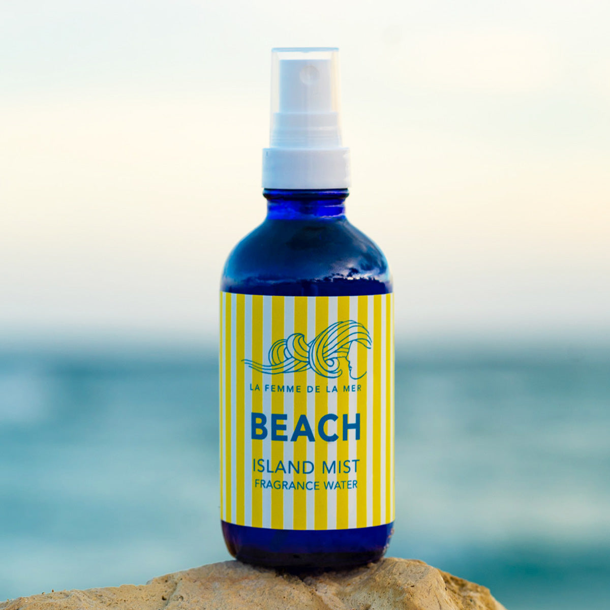 beach scent bottle mist 4 oz front yellow stripes label