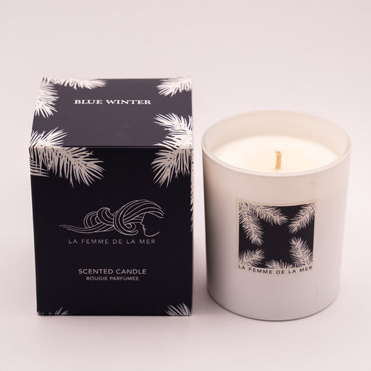 BLUE WINTER CANDLE "Time to slow down"